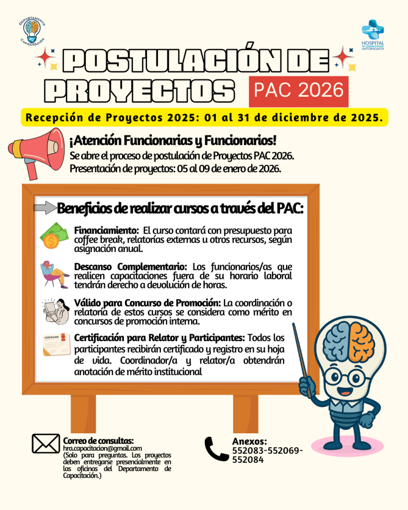 APERTURA PROCESO DE POSTULACIÓN PROYECTOS PAC 2026 - Hospital Regional ...